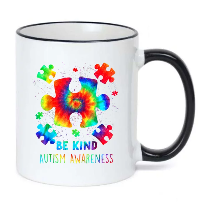 Be Kind Autism Awareness Rainbow Black Color Changing Mug