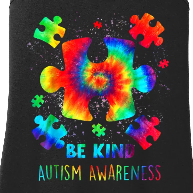 Be Kind Autism Awareness Rainbow Ladies Essential Tank