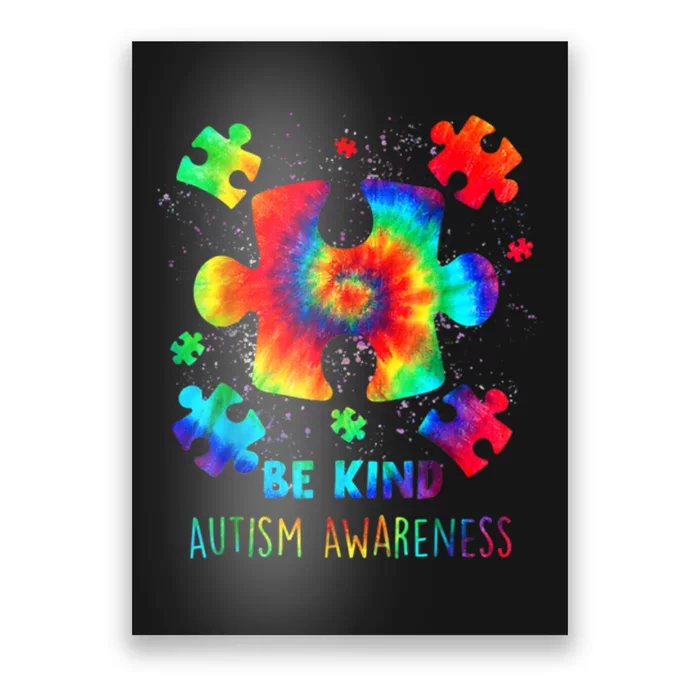 Be Kind Autism Awareness Rainbow Poster