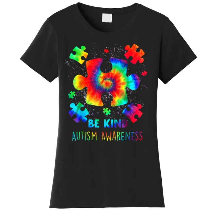 Be Kind Autism Awareness Rainbow Women's T-Shirt