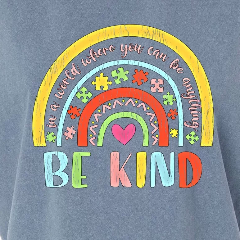 Be Kind Autism Awareness Acceptance Rainbow Choose Kindness Meaningful Gift Garment-Dyed Women's Muscle Tee