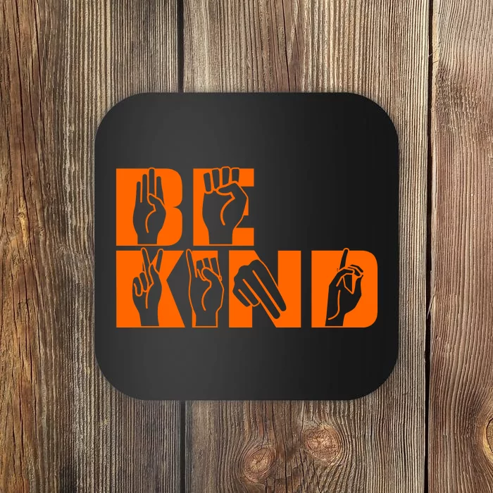 Be Kind ASL Hand Sign Language Coaster