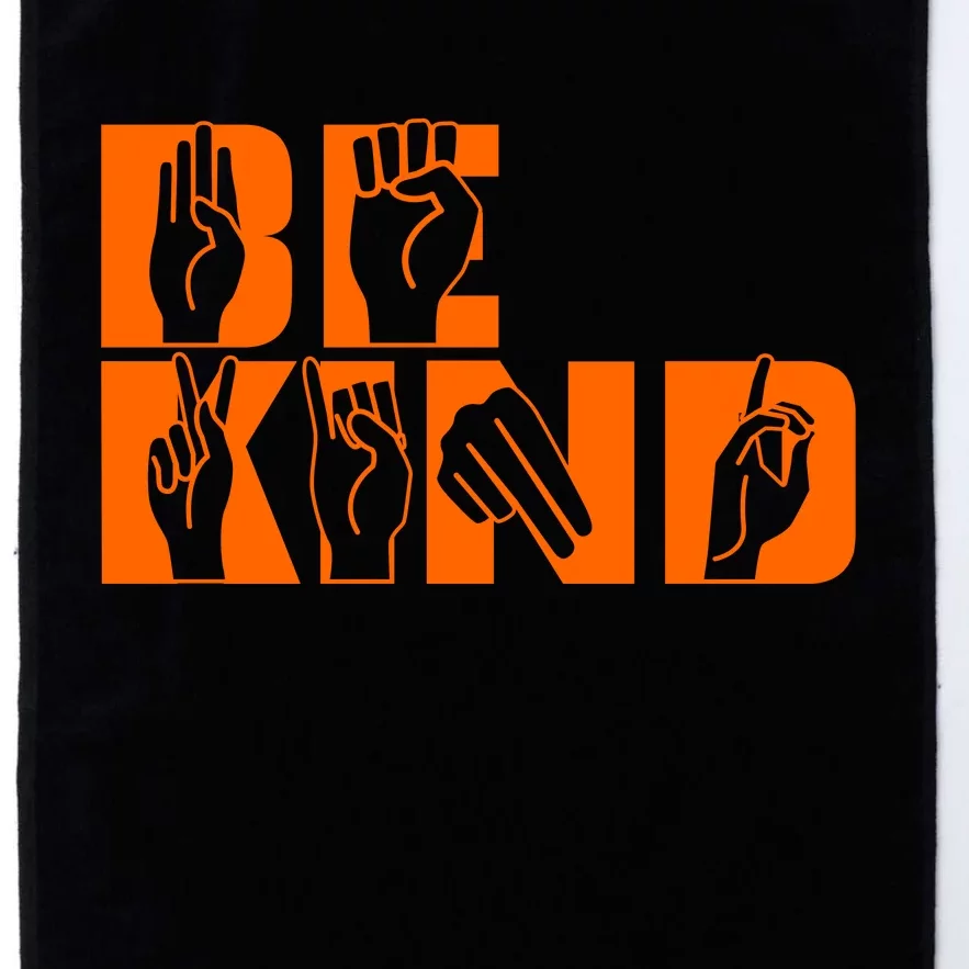 Be Kind ASL Hand Sign Language Platinum Collection Golf Towel