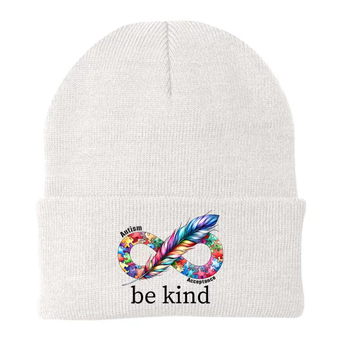 Be Kind Autism Awareness Autism Puzzle Acceptance Great Gift Knit Cap Winter Beanie