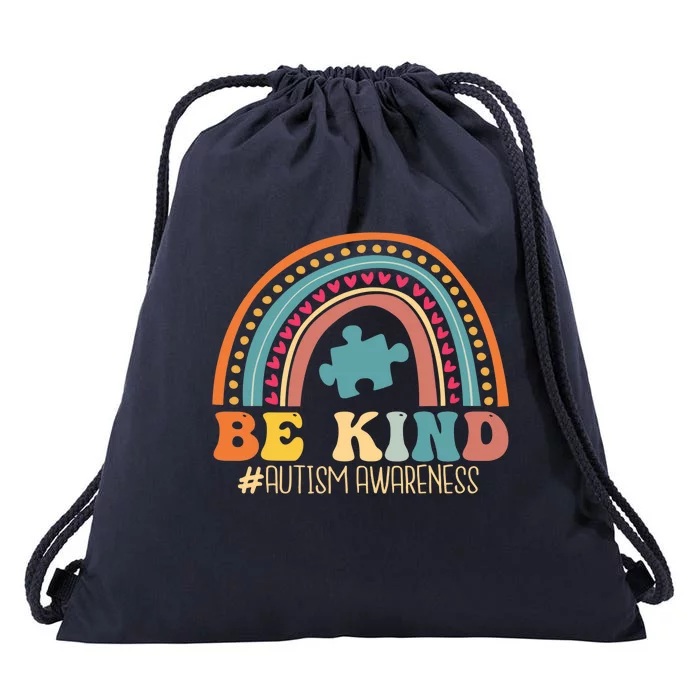 Be Kind Autism Awareness Month For Mom and For Drawstring Bag