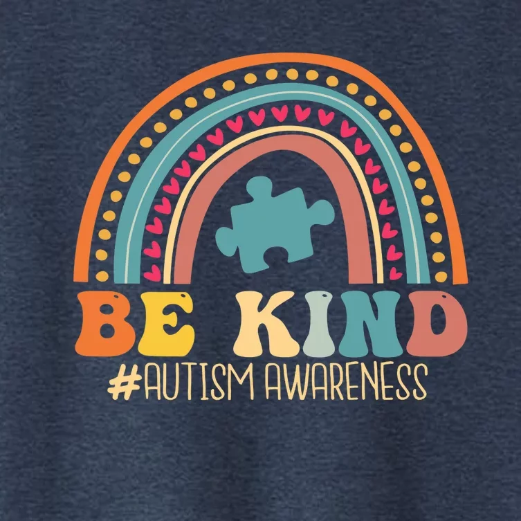 Be Kind Autism Awareness Month For Mom and For Women's Crop Top Tee