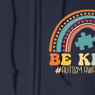 Be Kind Autism Awareness Month For Mom and For Full Zip Hoodie