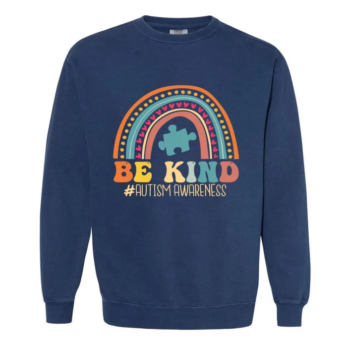 Be Kind Autism Awareness Month For Mom and For Garment-Dyed Sweatshirt