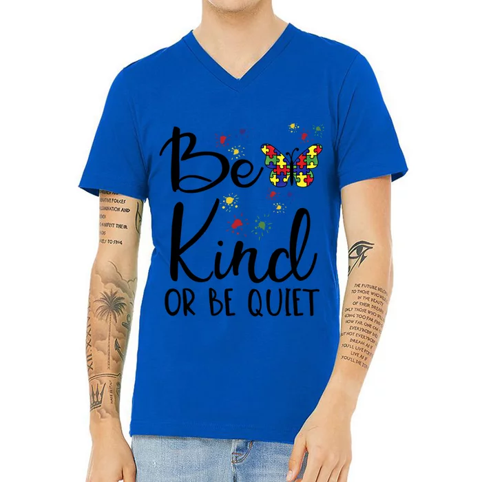 Be Kind Autism Awareness Choose Kindness Day Autism Teacher Gift V-Neck T-Shirt