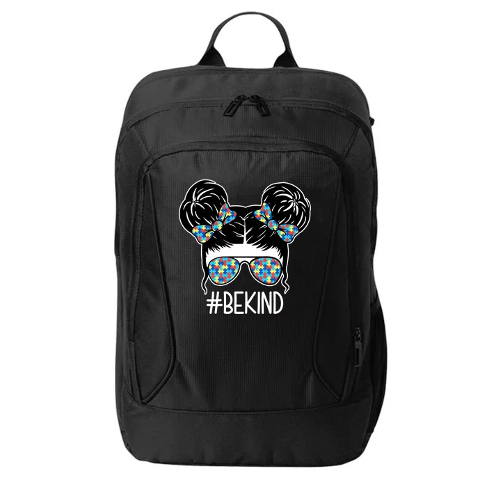 Be Kind Autism Awareness Female Bun City Backpack