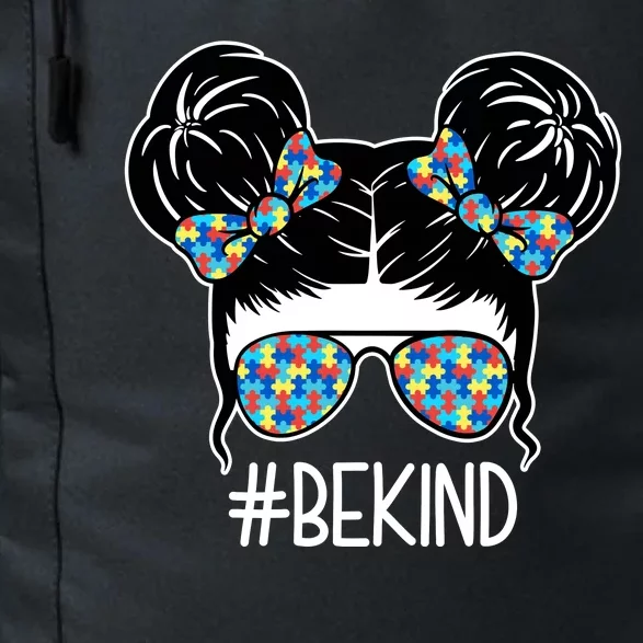 Be Kind Autism Awareness Female Bun Daily Commute Backpack