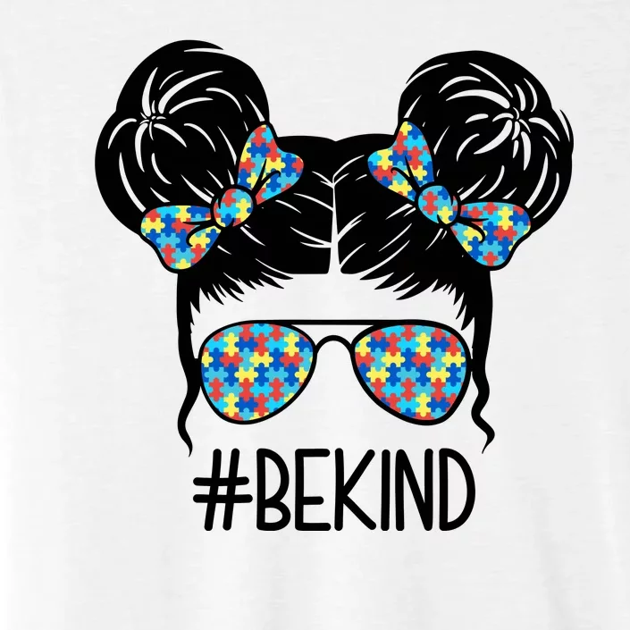 Be Kind Autism Awareness Female Bun ChromaSoft Performance T-Shirt