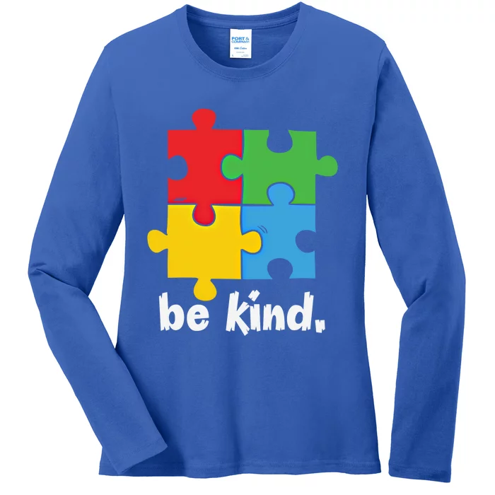 Be Kind Autism Awareness Kindness Positive Saying Gift Ladies Long Sleeve Shirt