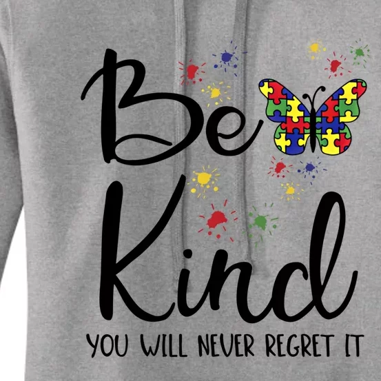 Be Kind Autism Teacher Inclusion Diversity Choose Kindness Meaningful Gift Women's Pullover Hoodie