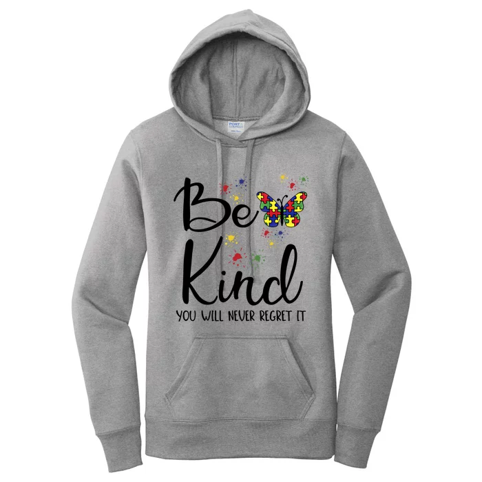 Be Kind Autism Teacher Inclusion Diversity Choose Kindness Meaningful Gift Women's Pullover Hoodie