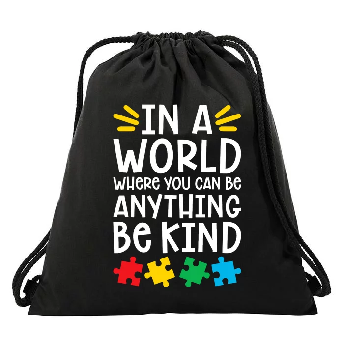 Be Kind Autism Drawstring Bag