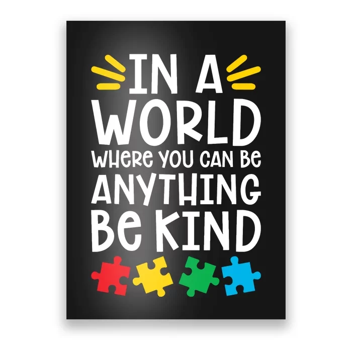 Be Kind Autism Poster