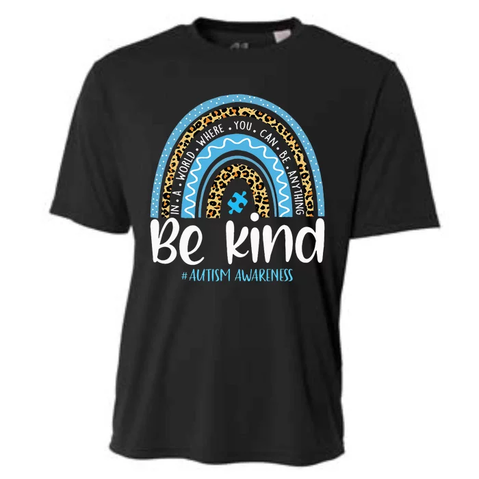 Be Kind Autism Awareness Leopard Rainbow Choose Kindness Cooling Performance Crew T-Shirt