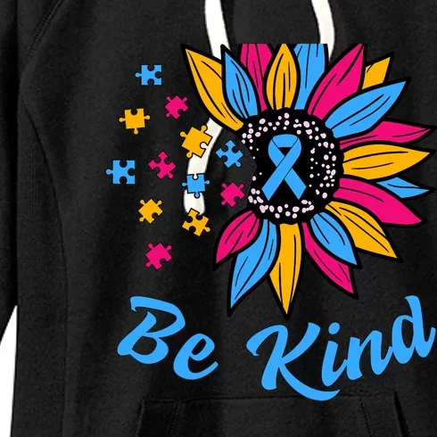 Be Kind Autism Awareness Sunflower Autism Mom Wo Women's Fleece Hoodie