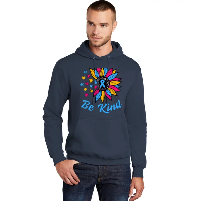 Be Kind Autism Awareness Sunflower Autism Mom Wo Hoodie