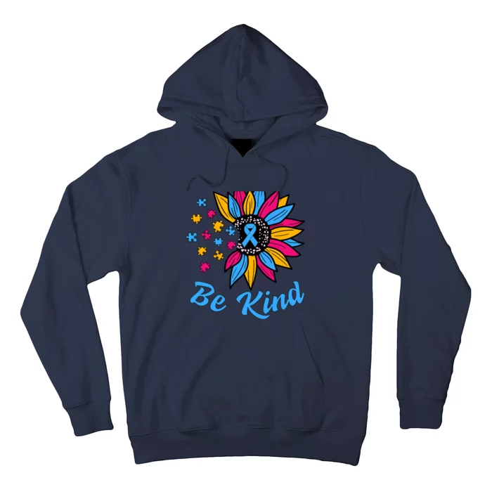 Be Kind Autism Awareness Sunflower Autism Mom Wo Hoodie