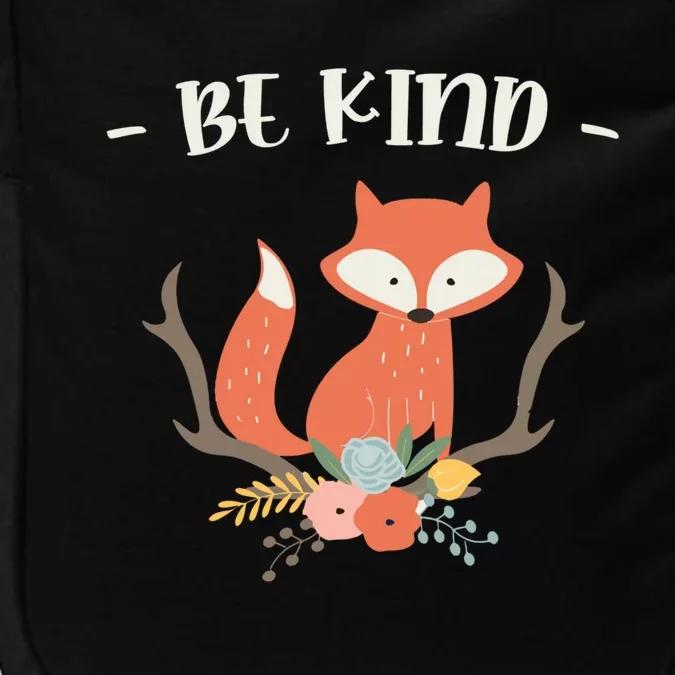 Be Kind Animal Fox Drawing Art World Kindness Day Gift Impact Tech Backpack