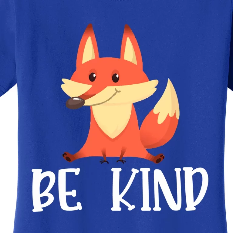 Be Kind Animal Fox Drawing Art World Kindness Day Gift Women's T-Shirt