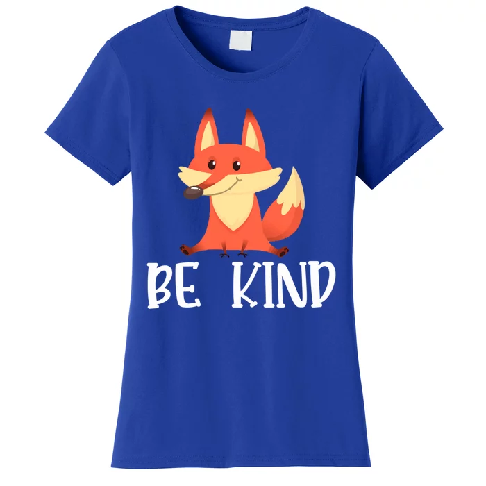 Be Kind Animal Fox Drawing Art World Kindness Day Gift Women's T-Shirt