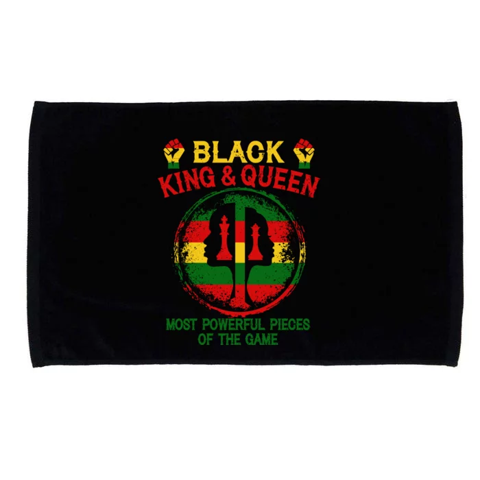 Black King And Queen Most Powerful Pieces Of The Game Microfiber Hand Towel