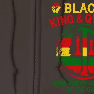 Black King And Queen Most Powerful Pieces Of The Game Full Zip Hoodie