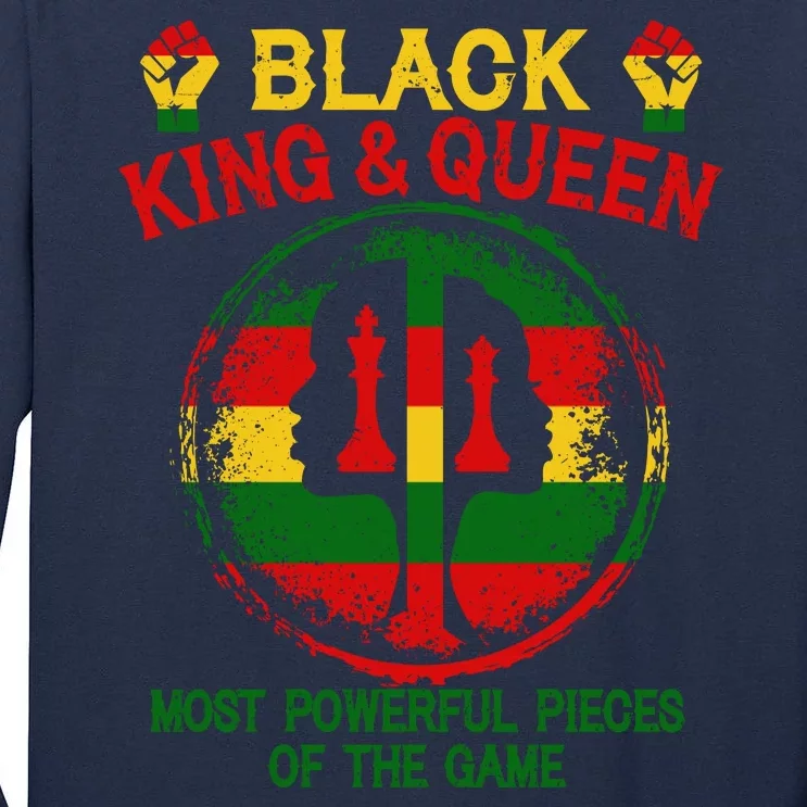 Black King And Queen Most Powerful Pieces Of The Game Tall Long Sleeve T-Shirt