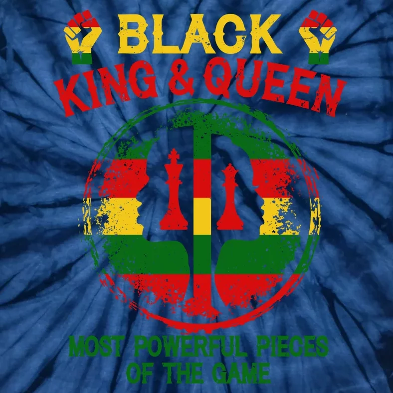 Black King And Queen Most Powerful Pieces Of The Game Tie-Dye T-Shirt