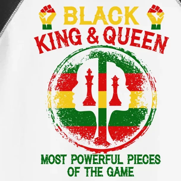 Black King And Queen Most Powerful Pieces Of The Game Toddler Fine Jersey T-Shirt