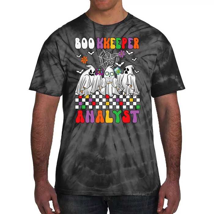 Boo Kkeeper Analyst Halloween Bookkeeper Job Matching Party Tie-Dye T-Shirt