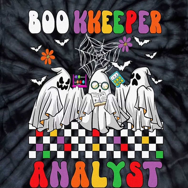 Boo Kkeeper Analyst Halloween Bookkeeper Job Matching Party Tie-Dye T-Shirt