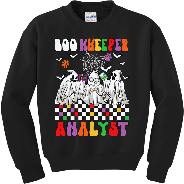 Boo Kkeeper Analyst Halloween Bookkeeper Job Matching Party Kids Sweatshirt