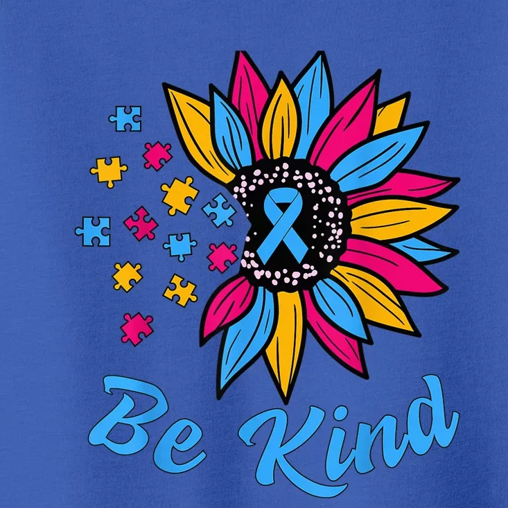 Be Kind Autism Awareness Sunflower Autism Mom Wo kid Toddler T-Shirt