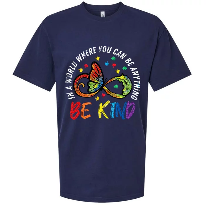 Be Kind Autism Infinity Butterfly Awareness Men Women Kids Sueded Cloud Jersey T-Shirt