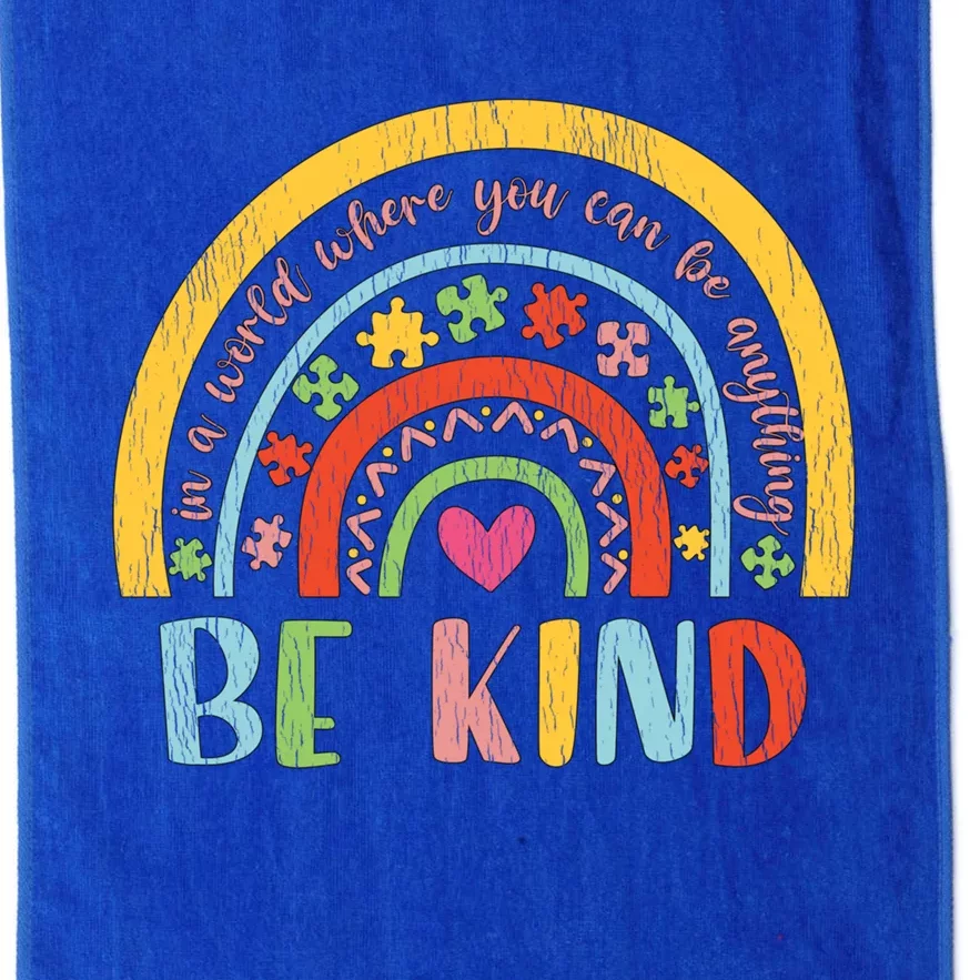 Be Kind Autism Awareness Acceptance Rainbow Choose Kindness Cute Gift Platinum Collection Golf Towel