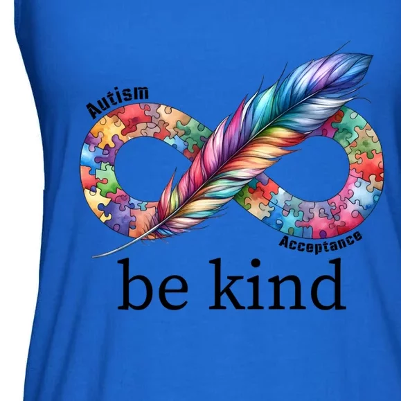 Be Kind Autism Awareness Autism Puzzle Acceptance Cute Gift Ladies Essential Flowy Tank