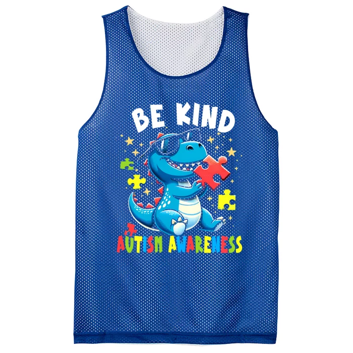 Be Kind Autism Awareness Dino Choose Kindness Gift Mesh Reversible Basketball Jersey Tank