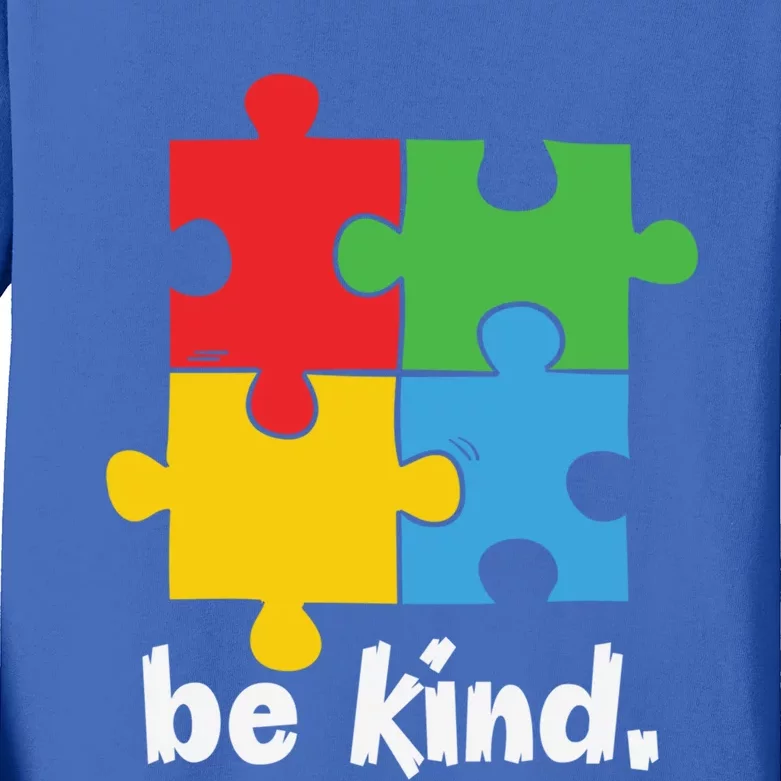 Be Kind Autism Awareness Kindness Positive Saying Gift Kids Long Sleeve Shirt