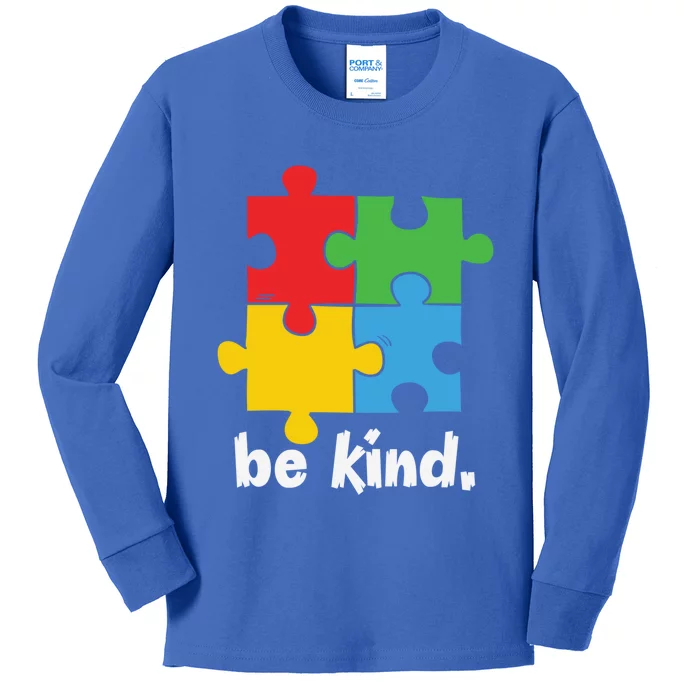 Be Kind Autism Awareness Kindness Positive Saying Gift Kids Long Sleeve Shirt