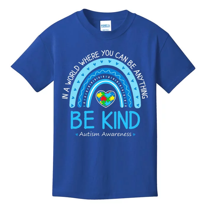 Be Kind Autism Awareness Leopard Rainbow Choose Kindness Kids T-Shirt