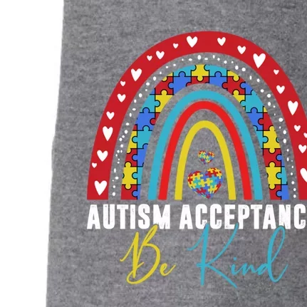 Be Kind Acceptance Rainbow Autism Awareness Month Gift Doggie 3-End Fleece Hoodie