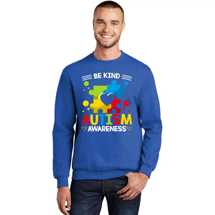 Be Kind Autism Awareness Acceptance Choose Kindness Cool Gift Tall Sweatshirt