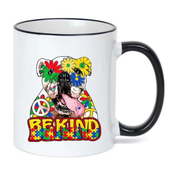 Be Kind Autism Awareness Mom Bulldog Love Acceptance Meaningful Gift Black Color Changing Mug