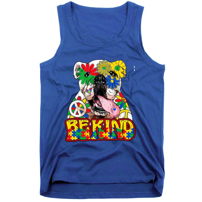 Be Kind Autism Awareness Mom Bulldog Love Acceptance Meaningful Gift Tank Top