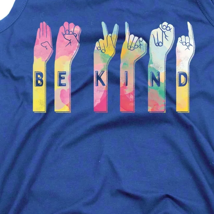 Be Kind Asl Alphabet American Sign Language Gift Tank Top