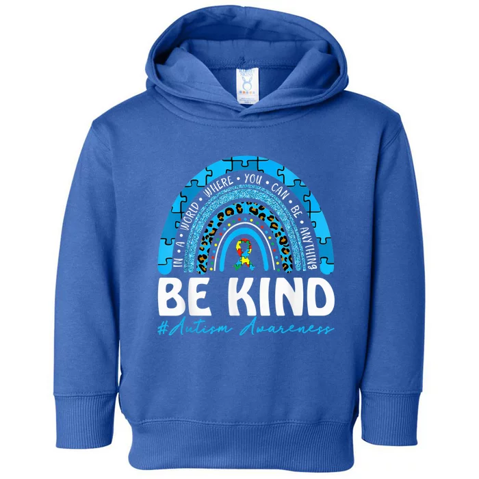 Be Kind Autism Awareness Wo Toddlers girl kid Toddler Hoodie